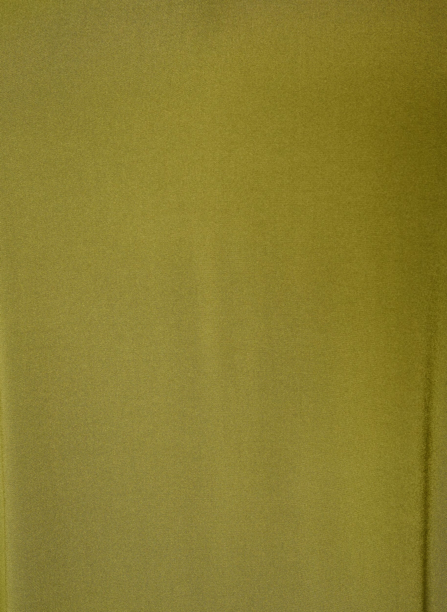 ZizziViskosebluse med V-hals og lange &aelig;rmer, Gr&oslash;n, Packshot image number 2
