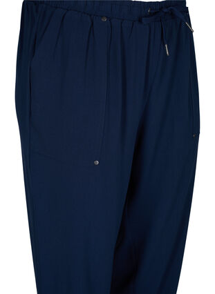 Bukser med lommer og elastikkant , Navy Blazer, Packshot image number 2