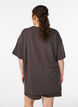Oversize sweat T-shirt, Brun, Model image number 2