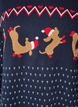 Kort strikkjole med julemotiv, Bl&aring;, Packshot image number 2