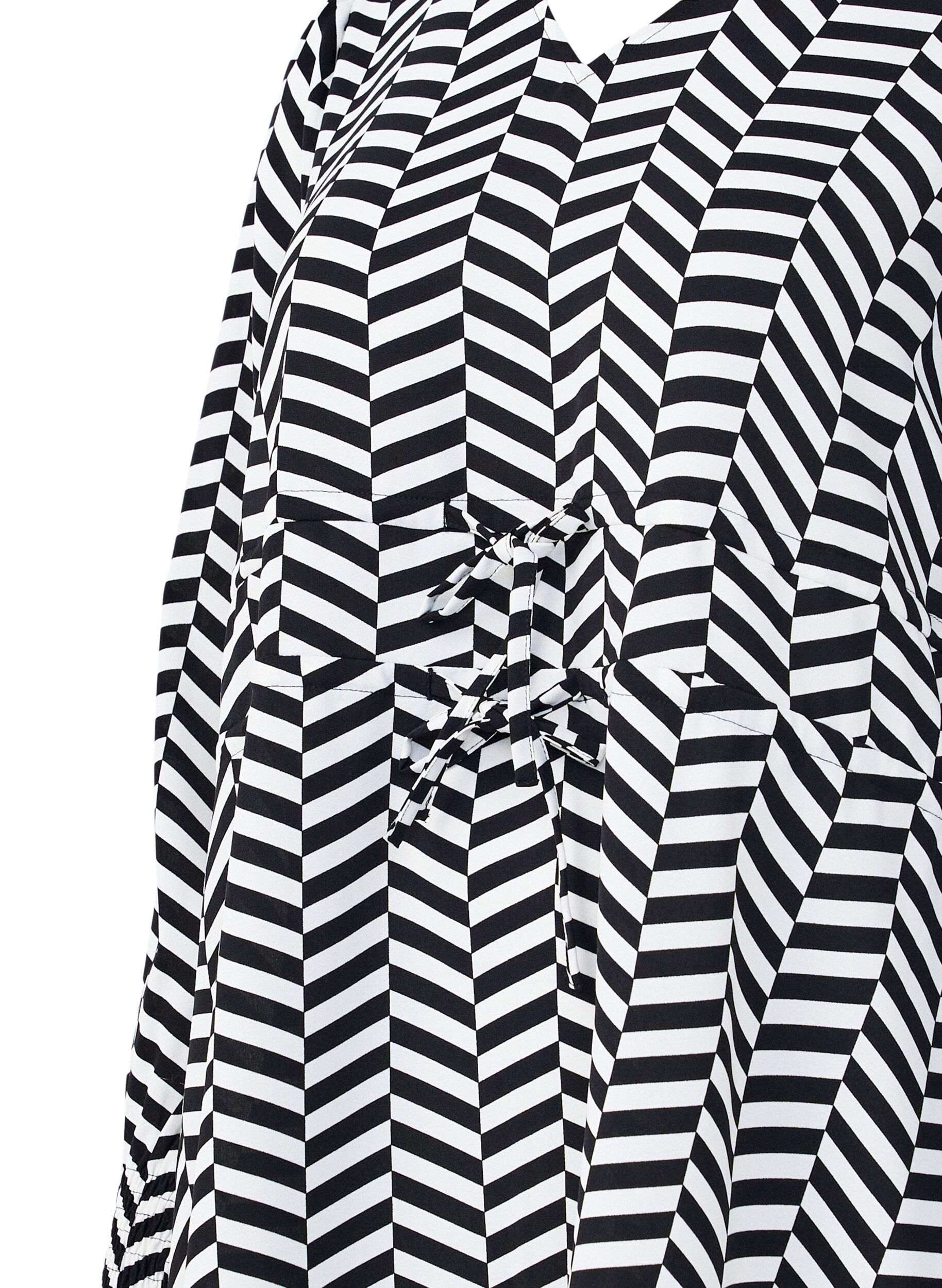 Zizzi Kjole med bindeb&aring;nd i taljen, Sort, Packshot image number 2