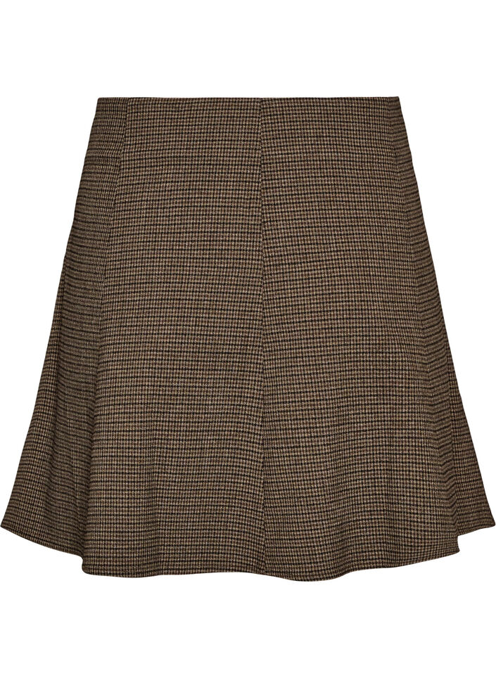 Sm&aring;ternet nederdel med A-form, Brun, Packshot image number 1