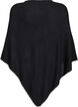 Finstrikket poncho, Sort, Packshot image number 1