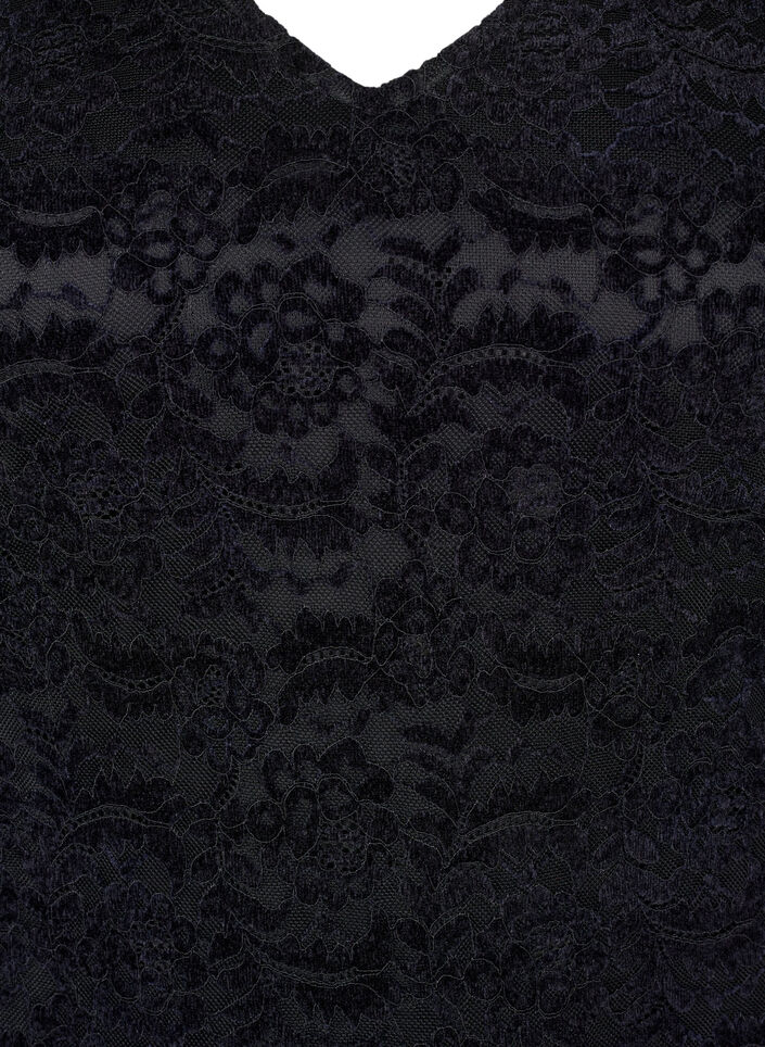 Blondebodystocking med lange ærmer, Black, Packshot image number 2