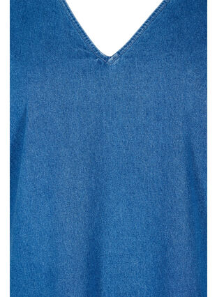 Tunika i denim med v-hals, Medium Blue Denim, Packshot image number 2