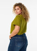 Basis t-shirt i bomuld med rund hals , Gr&oslash;n, Model image number 2