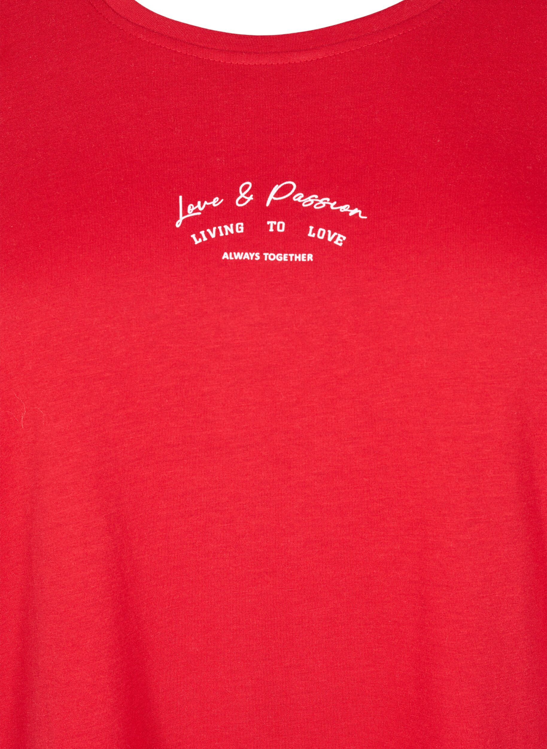 Zizzi FLASH - T-shirt med motiv, R&oslash;d, Packshot image number 2