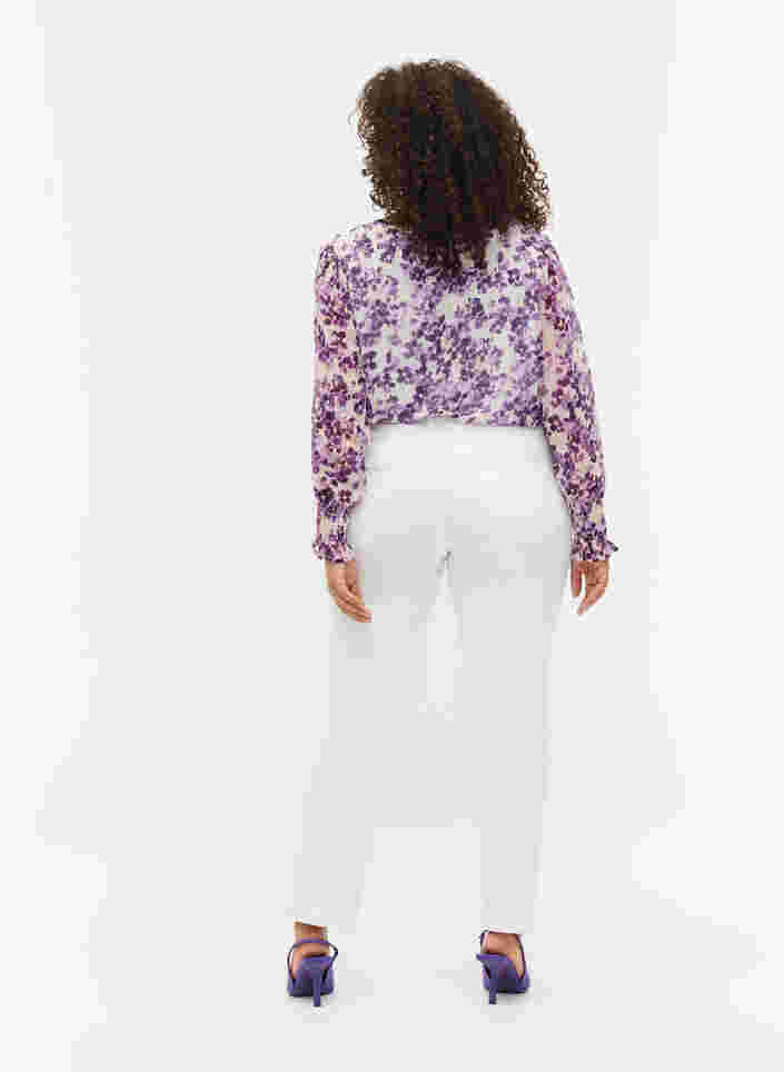 Slim fit Emily jeans med normal talje, Br. White, Model image number 1