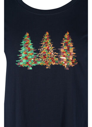 Jule t-shirt med pailletter, Night Sky, Packshot image number 2