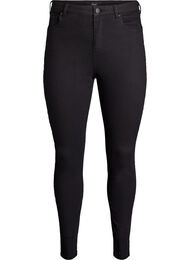 Amy jeans med h&oslash;j talje og super slim fit, Sort