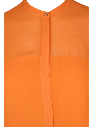 Lang viskose skjorte med 3/4 ærmer, Orange Peel, Packshot image number 2