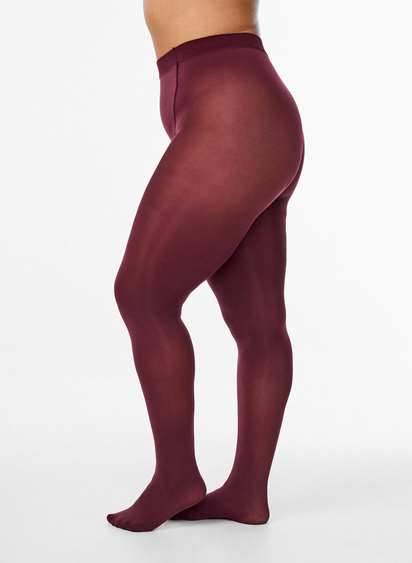 Str&oslash;mpebukser 100 denier, R&oslash;d, Model image number 0