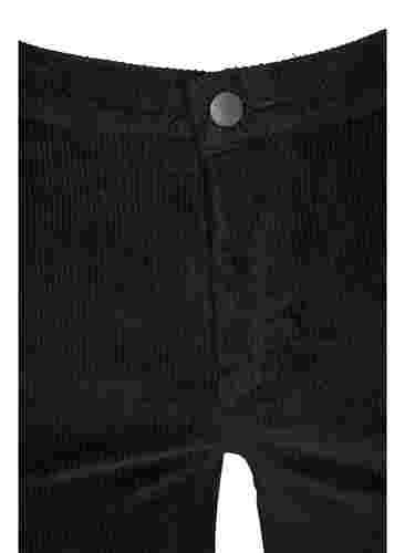 Fløjlsbukser med bootcut, Black, Packshot image number 2