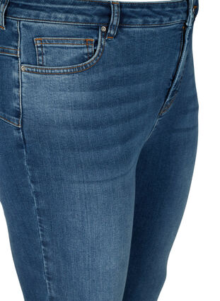 Højtaljede Amy jeans med push up, Blue denim, Packshot image number 2