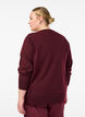 Finstrikket cardigan med rund hals, R&oslash;d, Model image number 2
