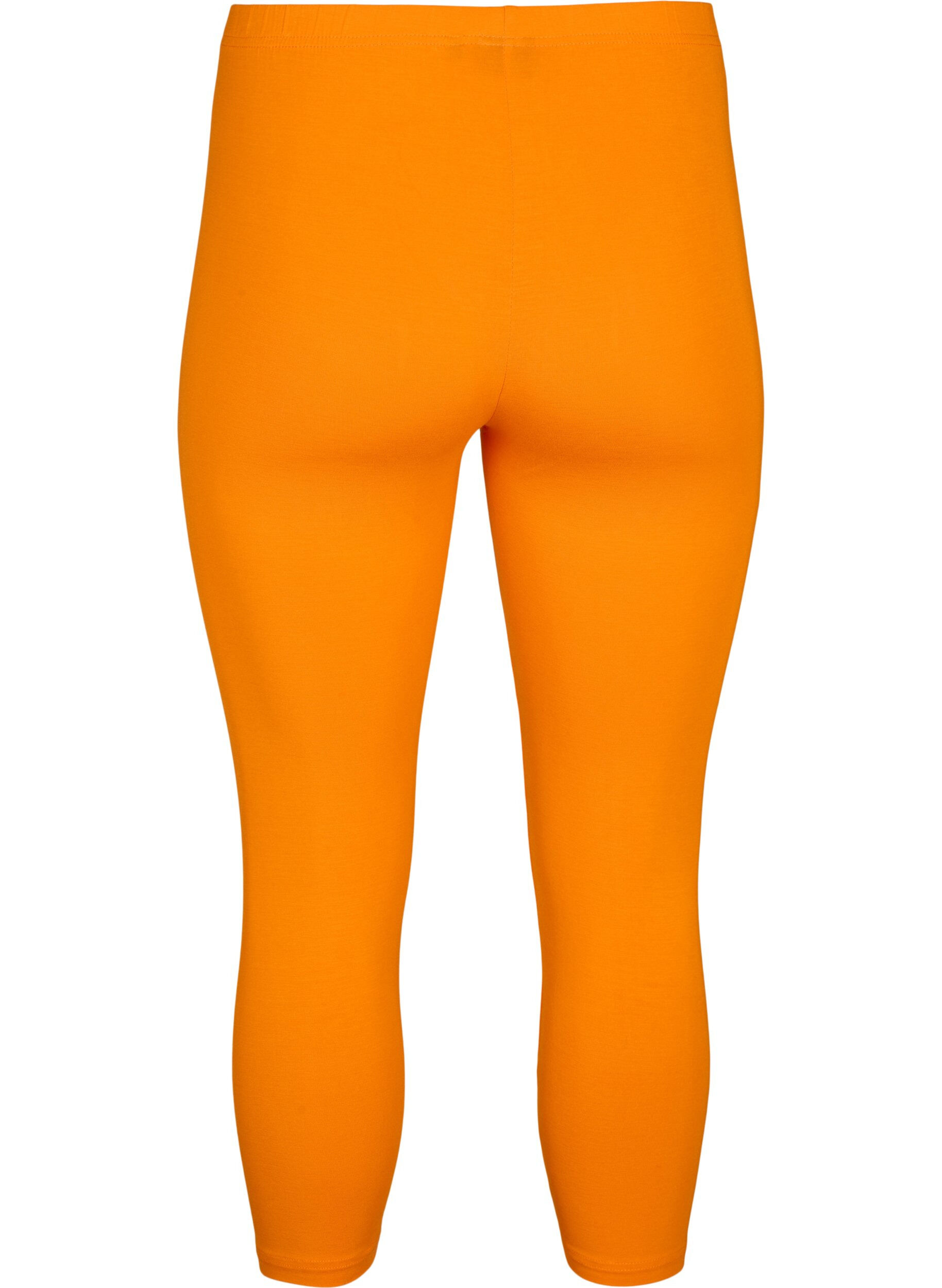 Zizzi Basis 3/4 leggings i viskose , Orange, Packshot image number 1