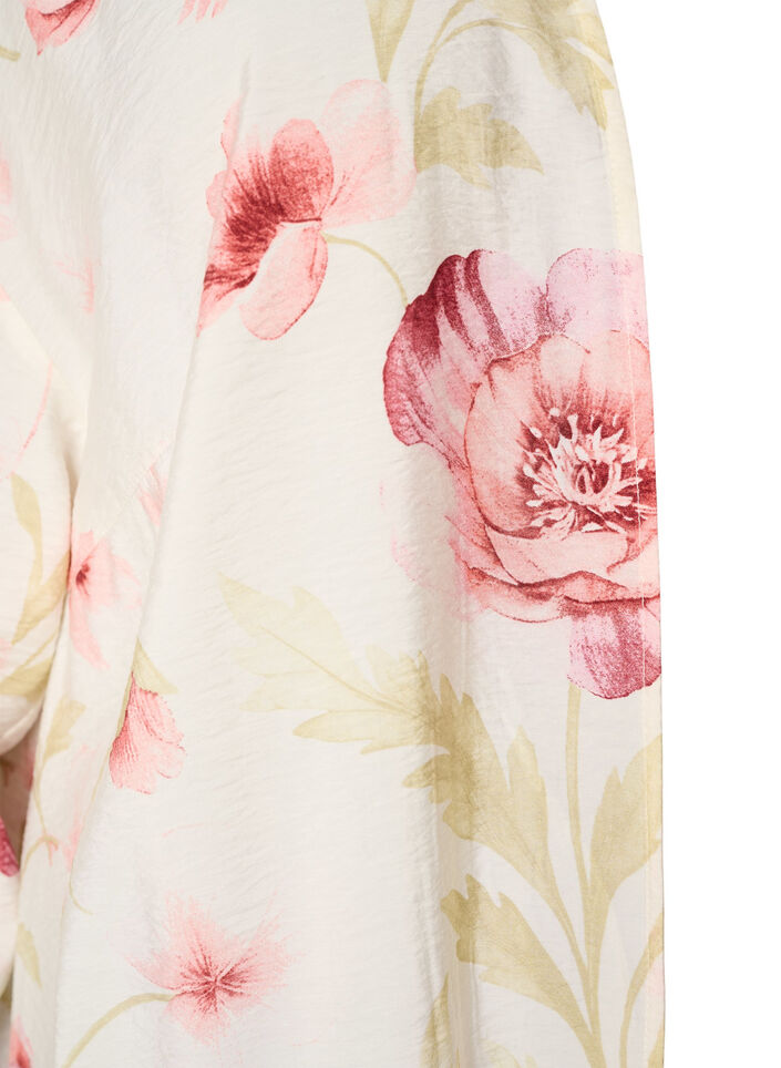 Kimono i viskose med 3/4 &aelig;rmer, Lyser&oslash;d, Packshot image number 2