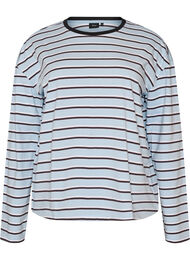 Basis t-shirt med lange &aelig;rmer, Bl&aring;