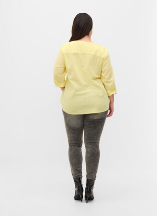 Super slim Amy jeans med høj talje, Grey Denim, Model image number 1