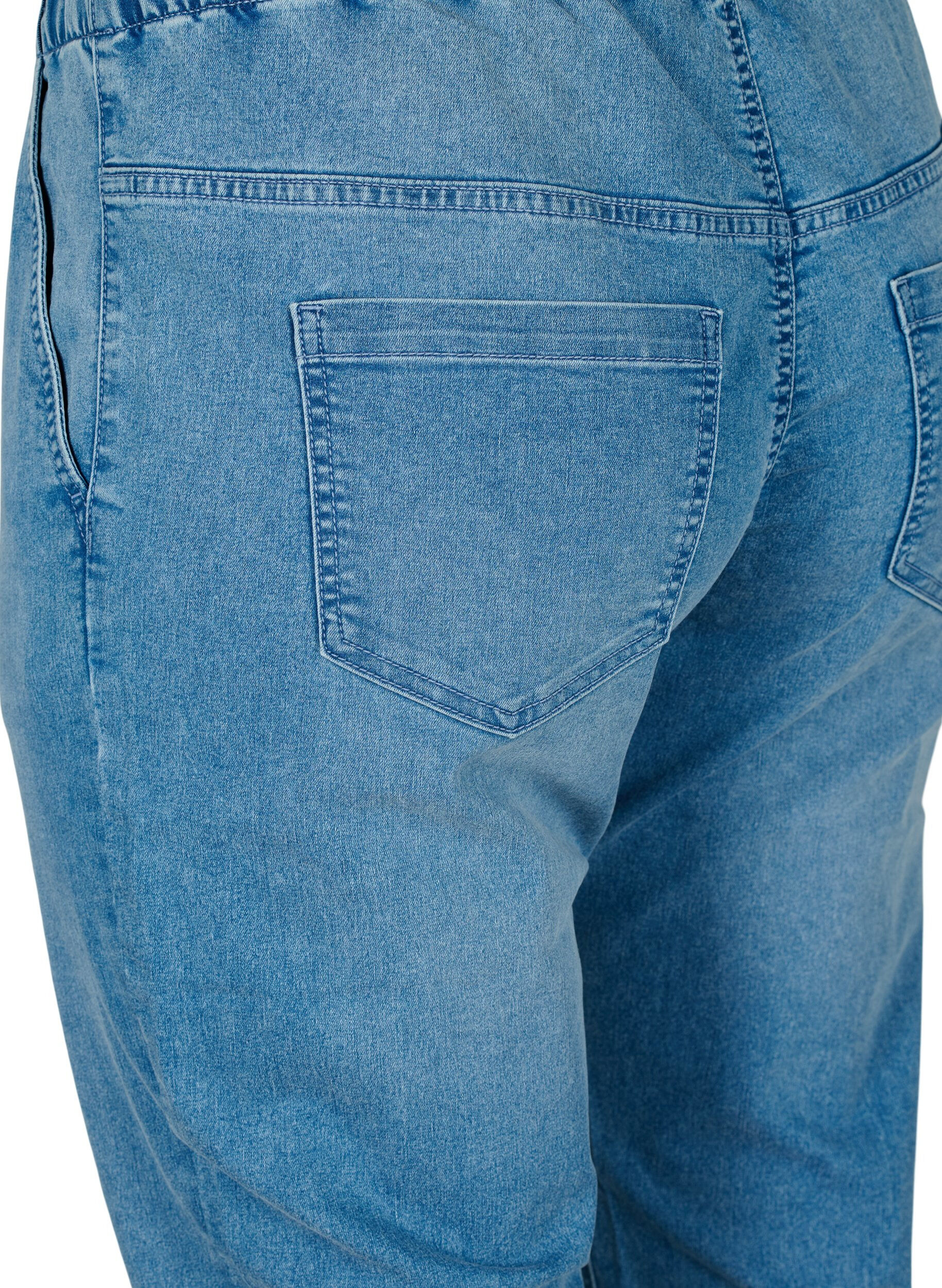 ZizziDenimjoggers med lommer, Bl&aring;, Packshot image number 3