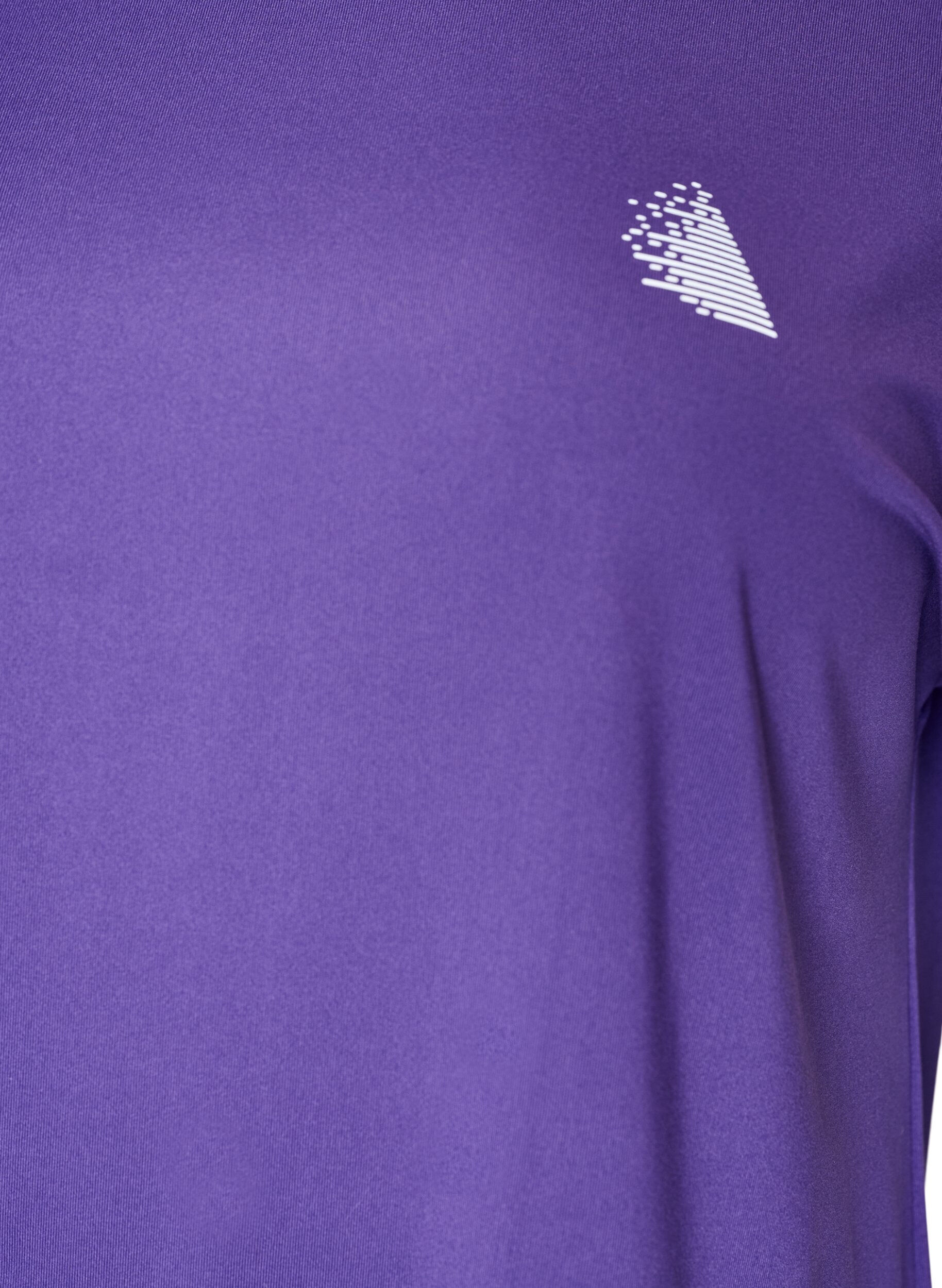 ZizziEnsfarvet tr&aelig;nings t-shirt, Lilla, Packshot image number 2