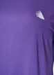 Ensfarvet tr&aelig;nings t-shirt, Lilla, Packshot image number 2