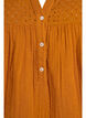 Bluse i bomuldsmusselin med broderi anglaise, Orange, Packshot image number 2