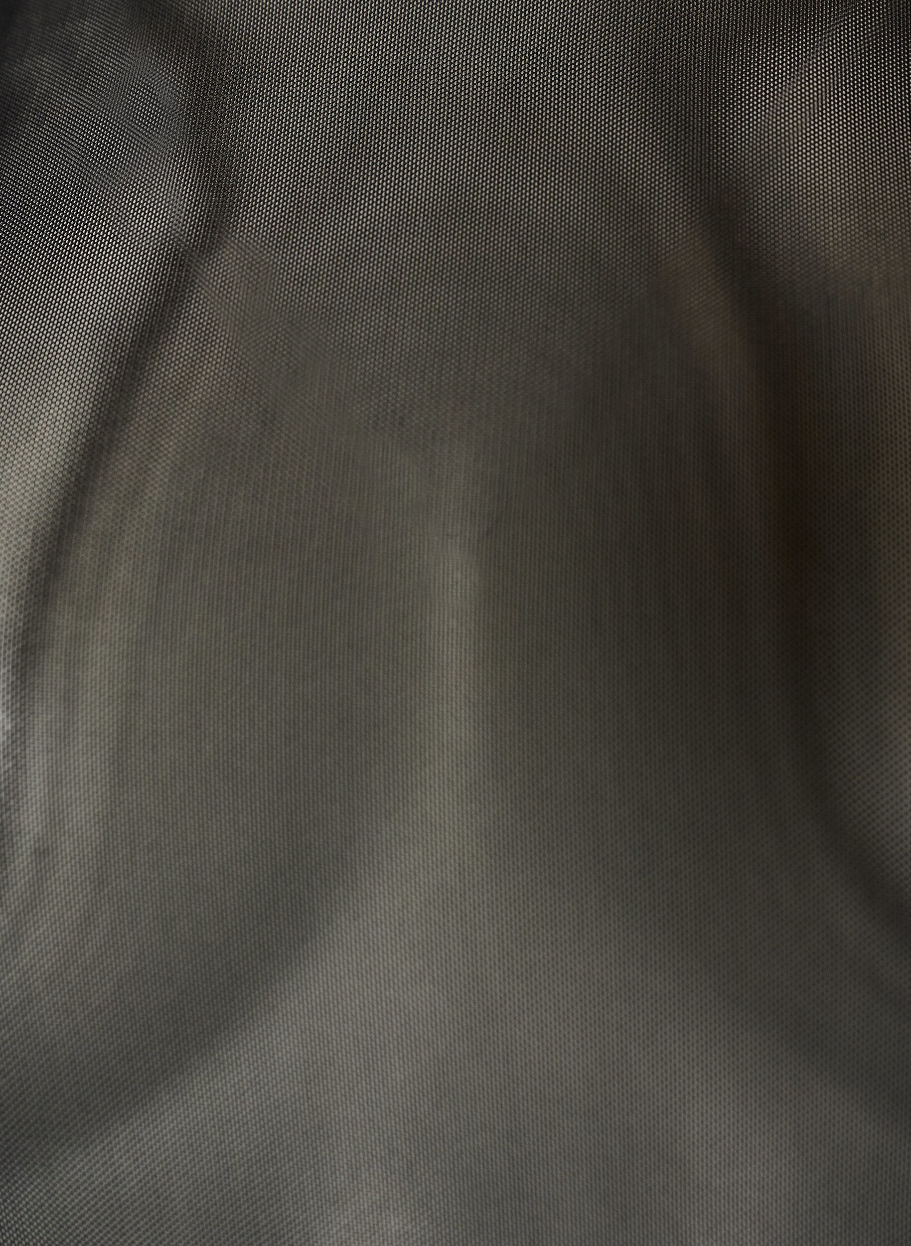 ZizziMeshbluse med korte &aelig;rmer og rund hals, Sort, Packshot image number 2