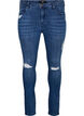 Super slim Amy jeans med sliddetaljer, Blue Denim, Packshot image number 0