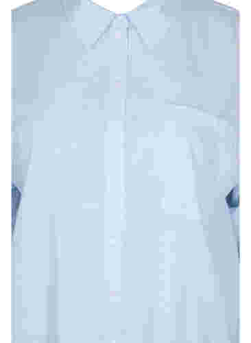 Stribet natskjorte i bomuld, White w. Blue Stripe, Packshot image number 2
