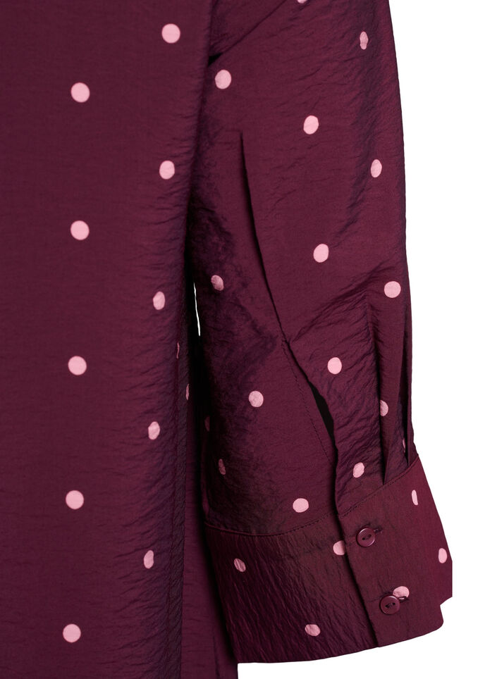Kort kjole med krave og brystlomme, R&oslash;d, Packshot image number 3