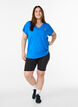 L&oslash;s tr&aelig;nings t-shirt med v-hals, Bl&aring;, Model image number 1