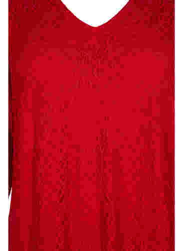 Blondekjole med 3/4 ærmer, Tango Red, Packshot image number 2