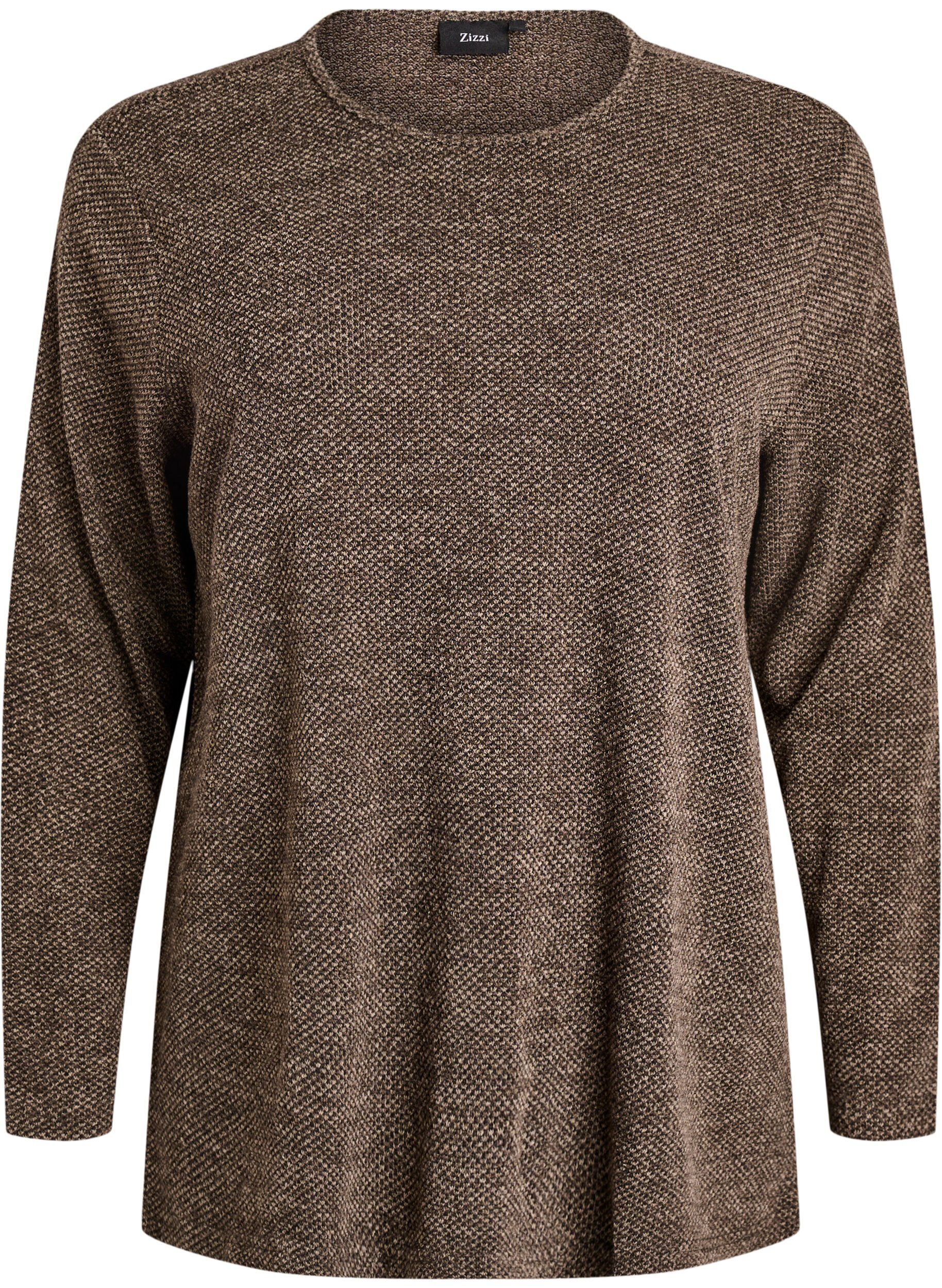 Lang&aelig;rmet bluse med struktur