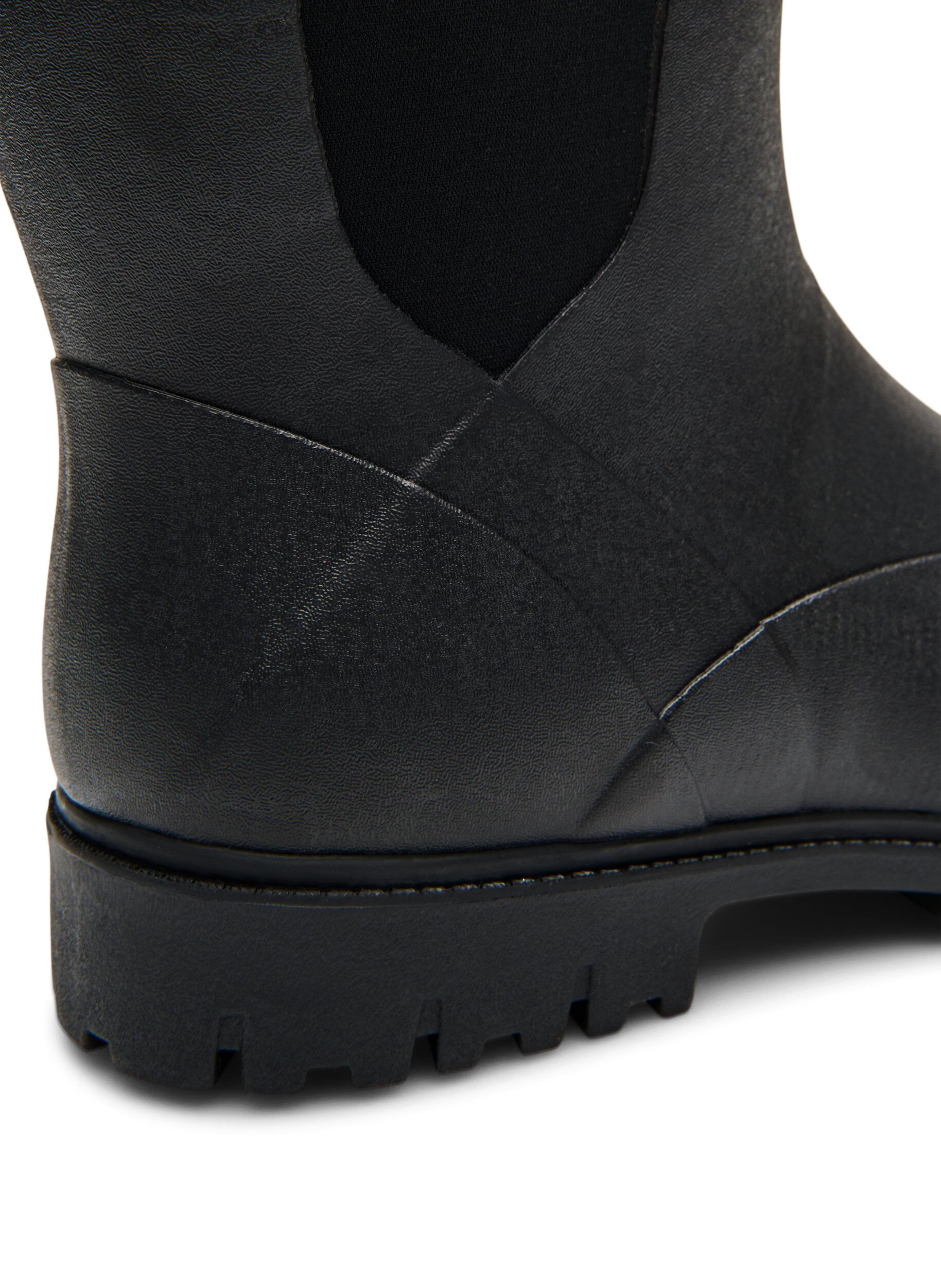 Zizzi Wide fit - Kort gummist&oslash;vle med elastisk neopren skaft, Black, Packshot image number 4