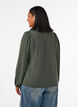 Bluse med V-udsk&aelig;ring og crochetb&aring;nd, Gr&oslash;n, Model image number 2