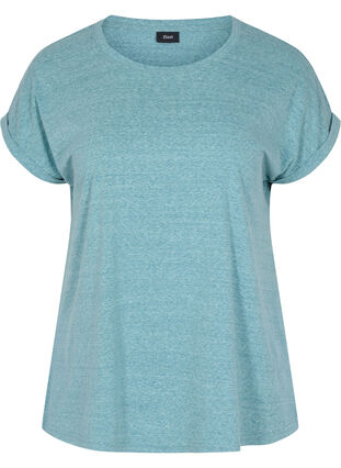 Meleret bomulds t-shirt, Dragonfly Melange, Packshot image number 0