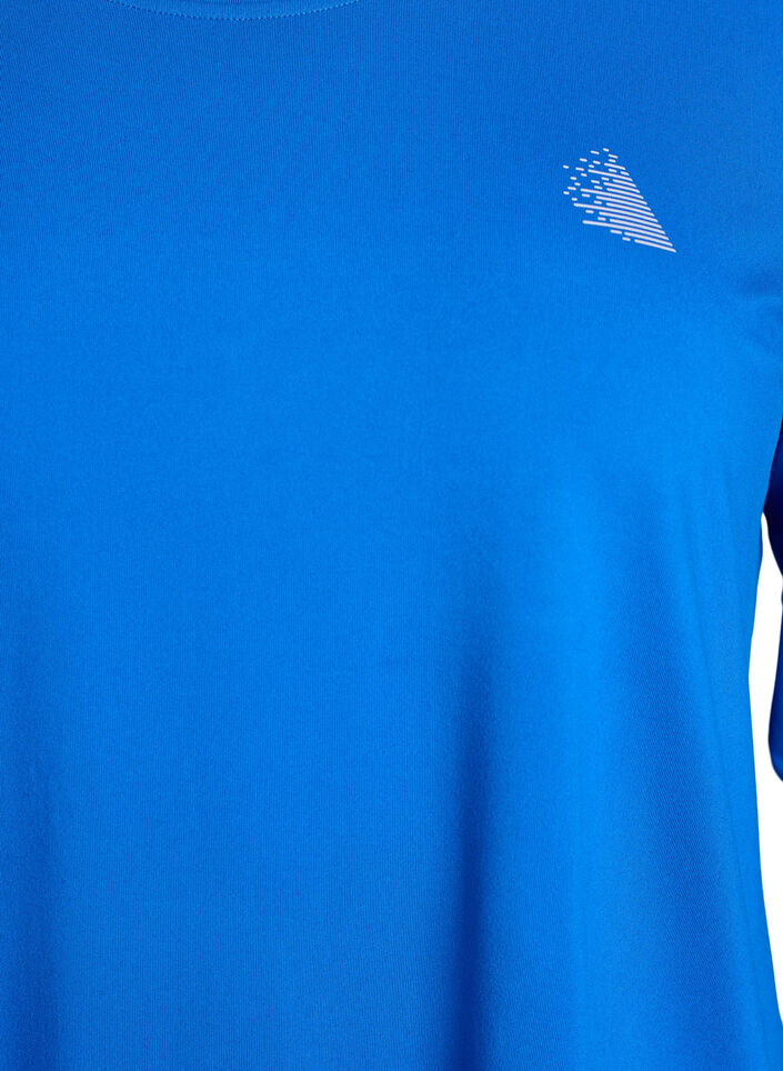 Tr&aelig;ningsbluse med 3/4 &aelig;rmer., Bl&aring;, Packshot image number 2