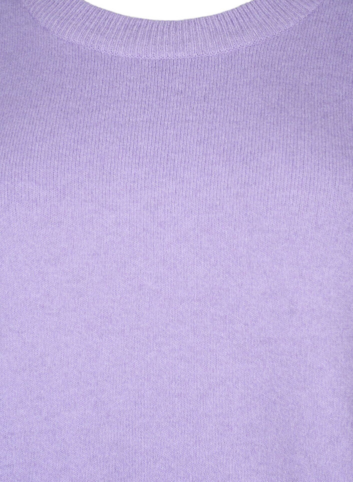 Lang&aelig;rmet strikbluse med rund hals, Bougainvillea Mel., Packshot image number 2