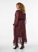 Maxikjole med blomsterprint og smock, M&oslash;rk Bordeaux, Model image number 1