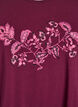 Natbluse i bomuld med frontmotiv, R&oslash;d, Packshot image number 2