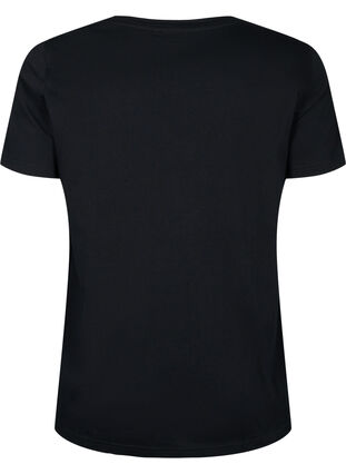 Bomulds t-shirt med pailletter, Black W. Face, Packshot image number 1