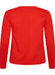 Lang&aelig;rmet basis T-shirt med rund hals, R&oslash;d, Packshot image number 1
