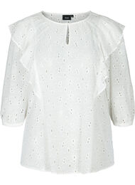Bluse med broderi anglaise, Snow White