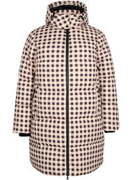 Ternet puffer vinterjakke, Black w. Nomad Check