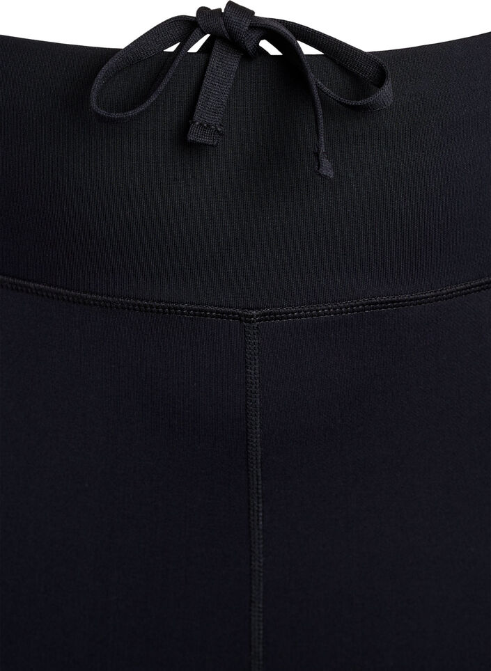 Capri løbetights med let kompression, Sort, Packshot image number 3