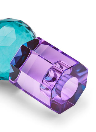 Krystal lysestage, Violet/Petrol, Packshot image number 1