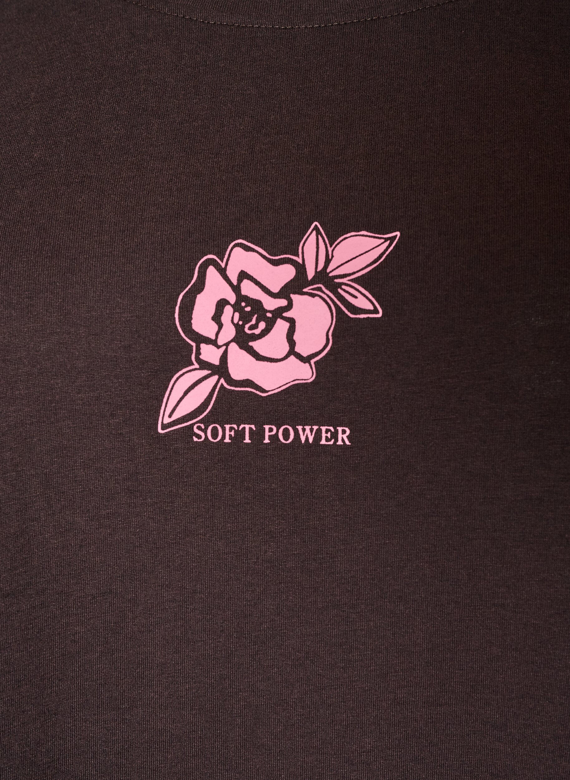 ZizziT-shirt med motiv, Brun, Packshot image number 2