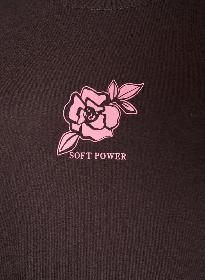 T-shirt med motiv, Brun, Packshot image number 2