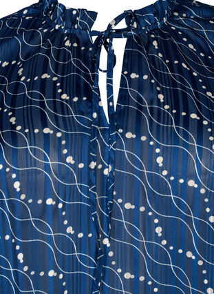 Langærmet bluse med flæser og print, Dress Bl. Swirl AOP, Packshot image number 2
